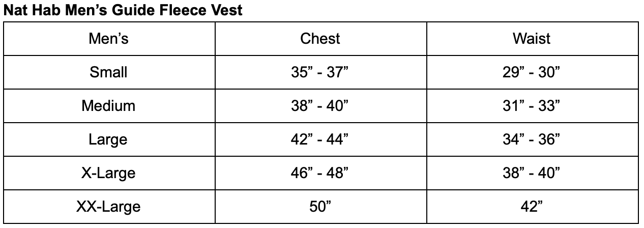 Nat Hab Guide Fleece Sweater Vest